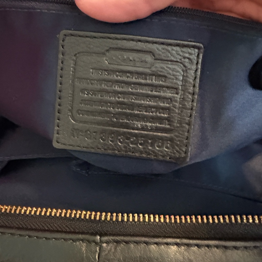Coach Black Pebbled Leather Shoulder Bag with Silver Hardware - Picture 12 of 15